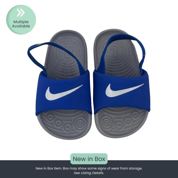 Nike Kawa Slide (Toddler) – Hyper Cobalt & Wolf Grey - Picture 1 of 7
